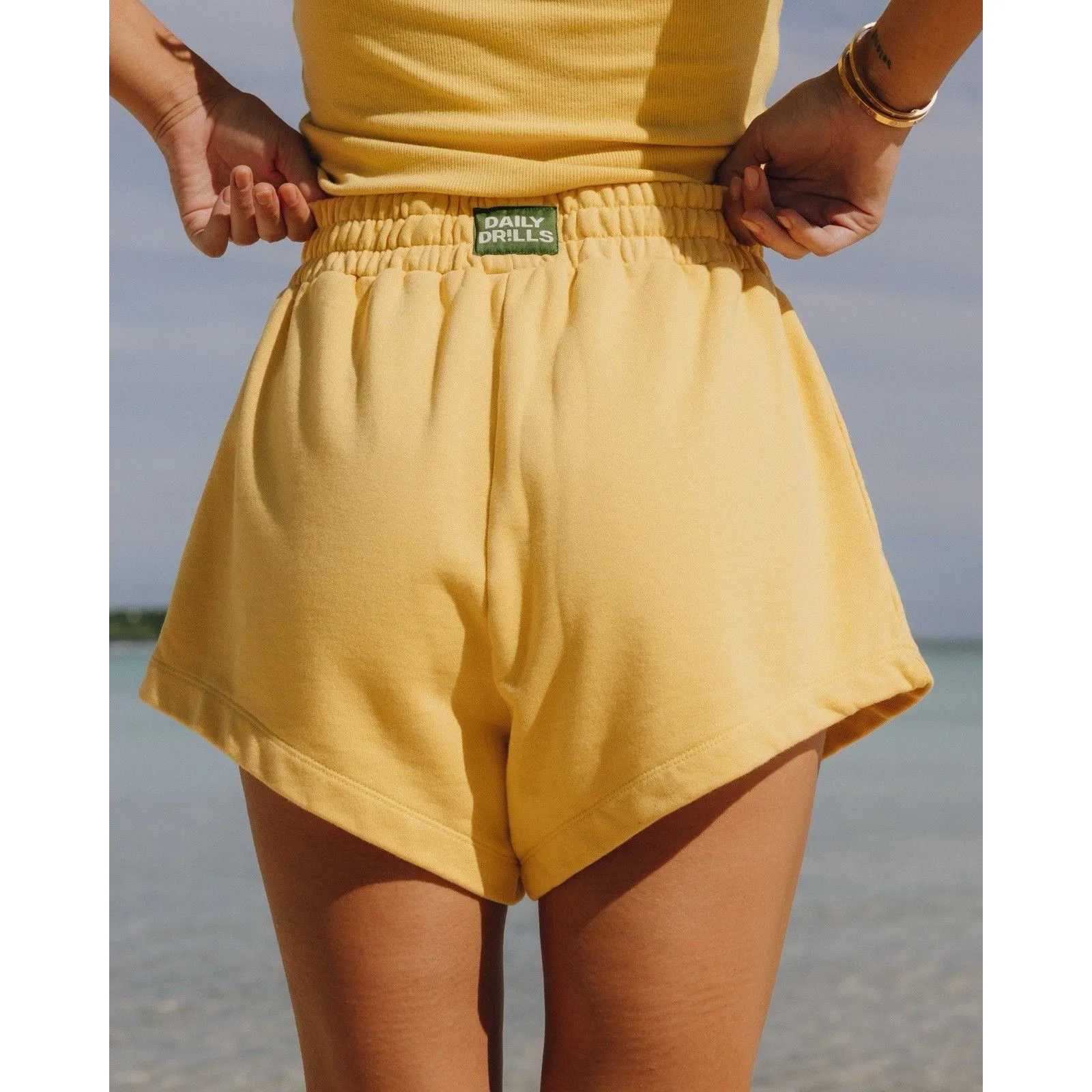 Daily Drills sunny Yellow Super Shorts XS Small Lounge Shorts - Image 2
