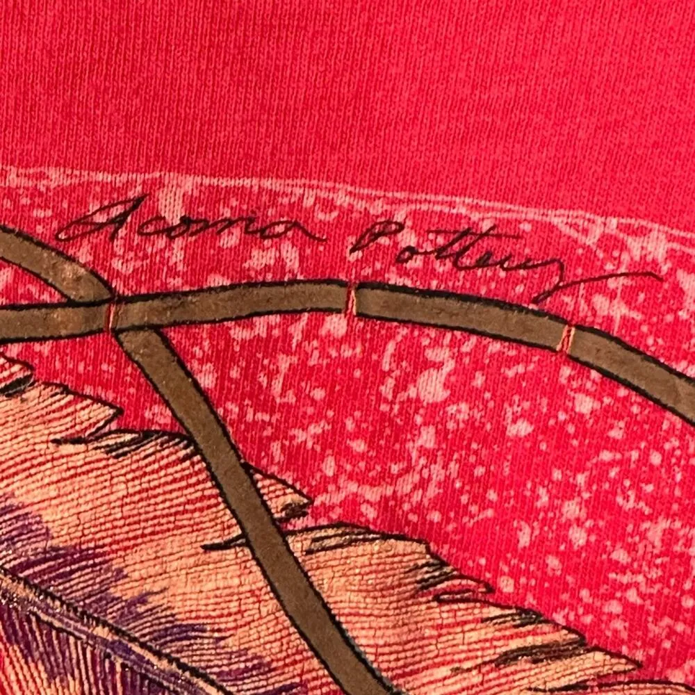 Vintage Southwestern Western Aztec Studded Single Stitch Tee T - Image 7