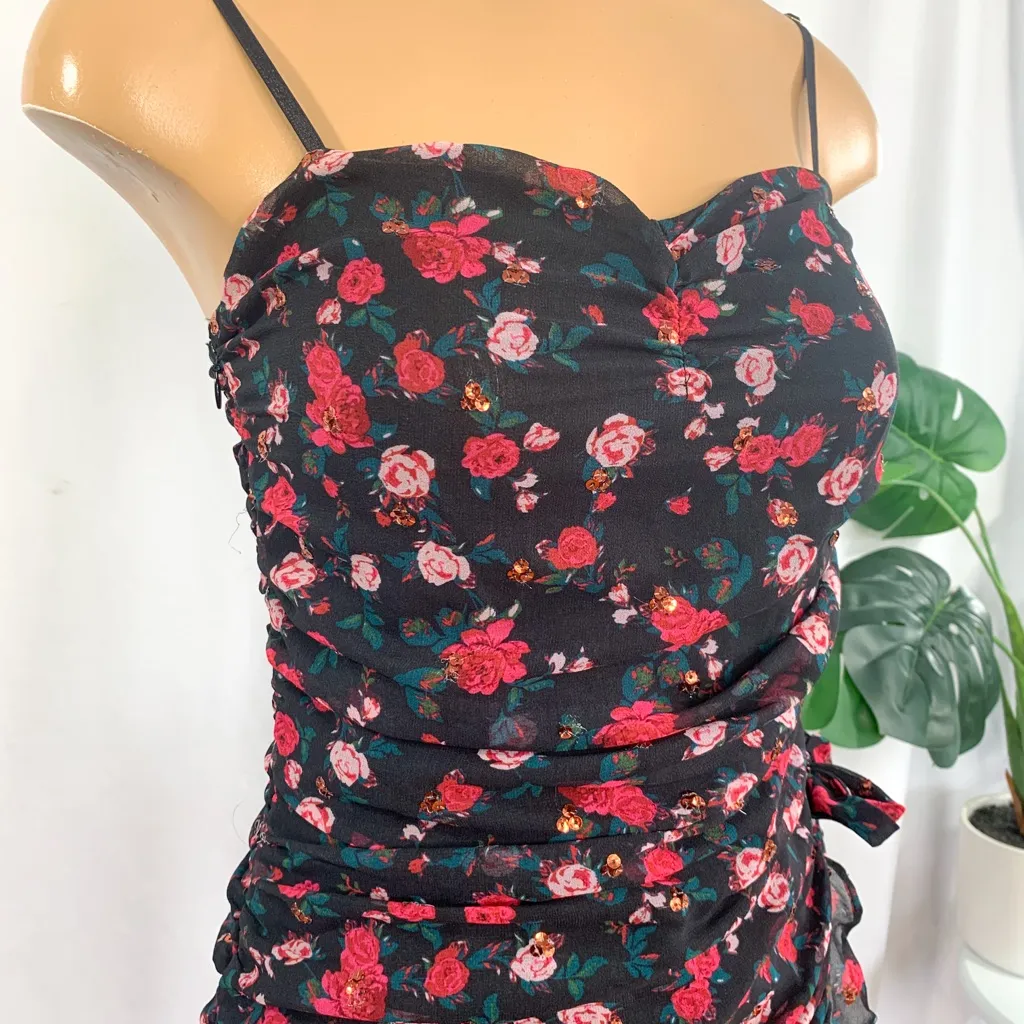 strapless open back dress Melody Paisley Dress M