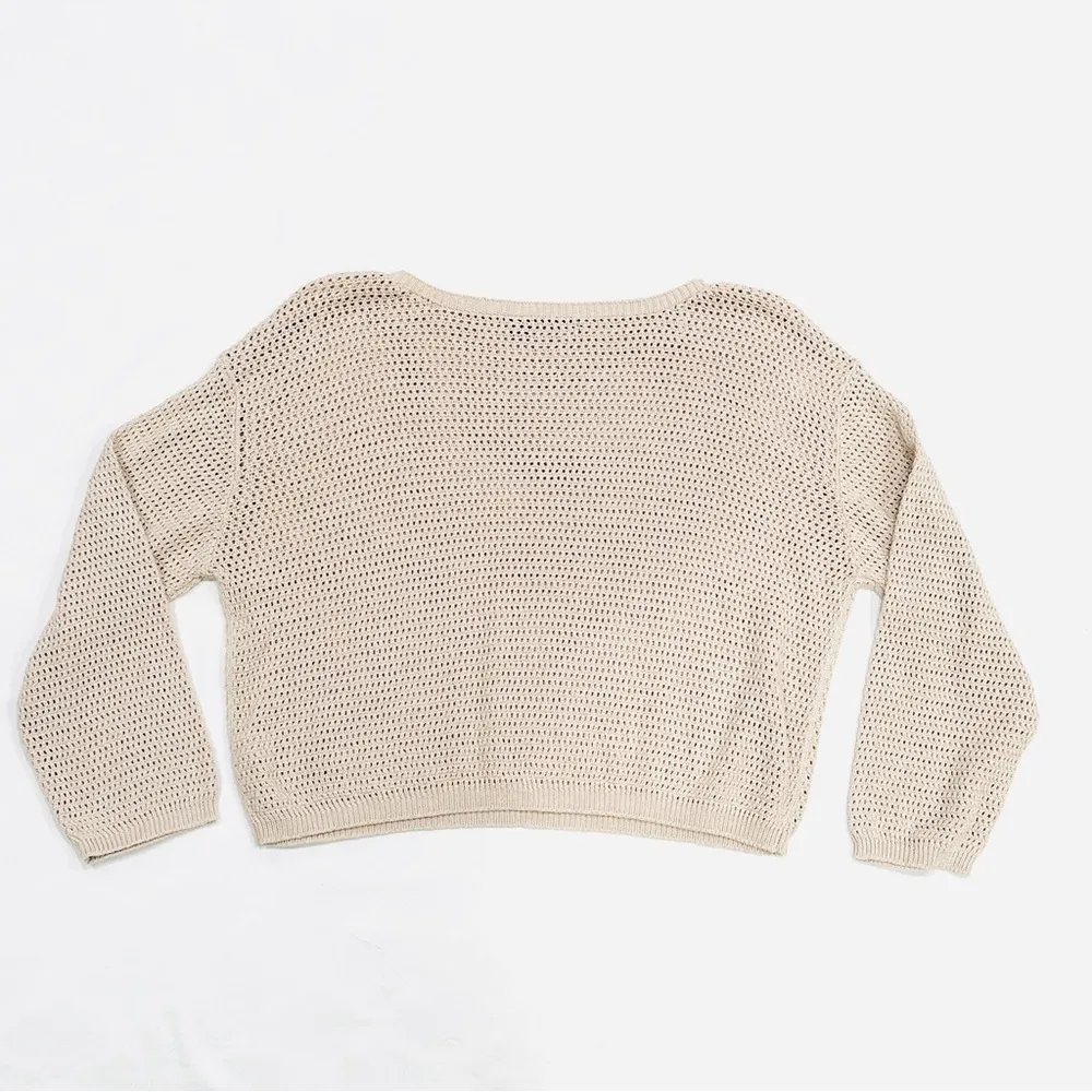 RDI Estillo Light Pink Crochet Boatneck Pullover Sweater - Image 4