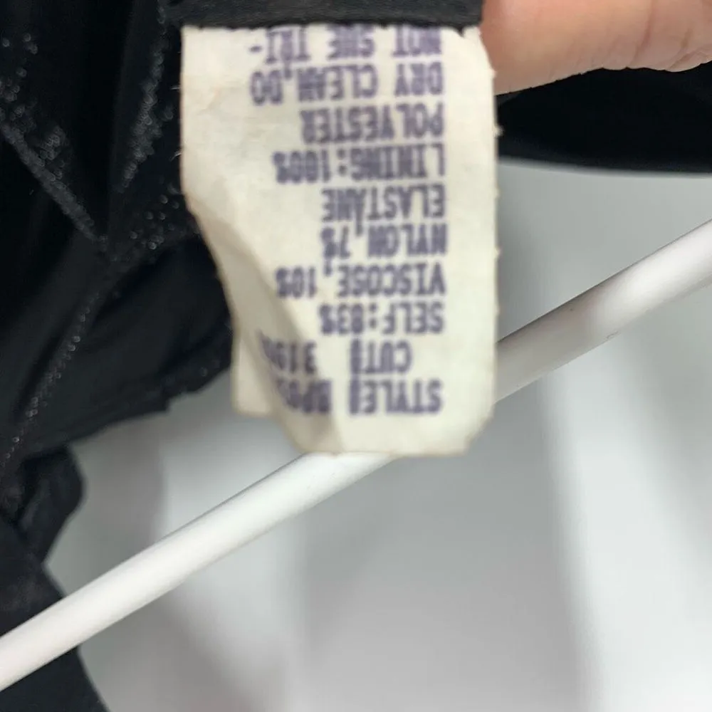 Nicole Miller Collection black gathered dress party prom size 10 - Image 7