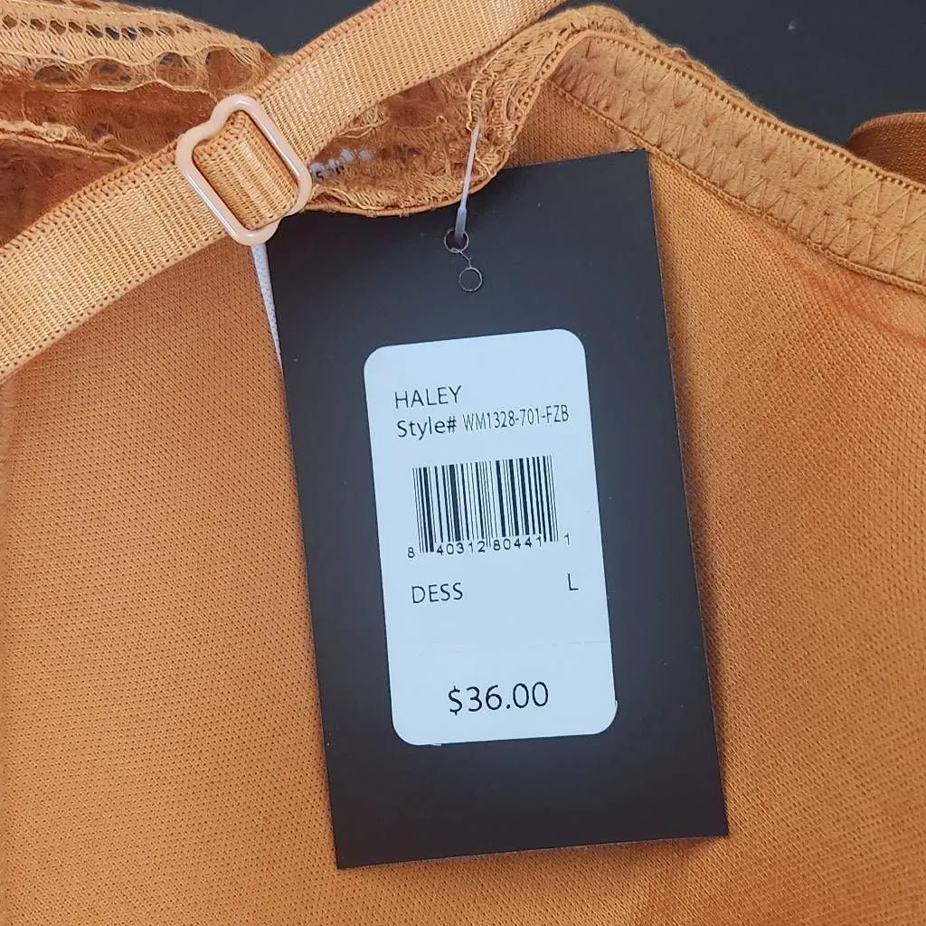 Bralette Size Large NWT Orange Bralette Frederick's of Hollywood Orange Lace - Image 11