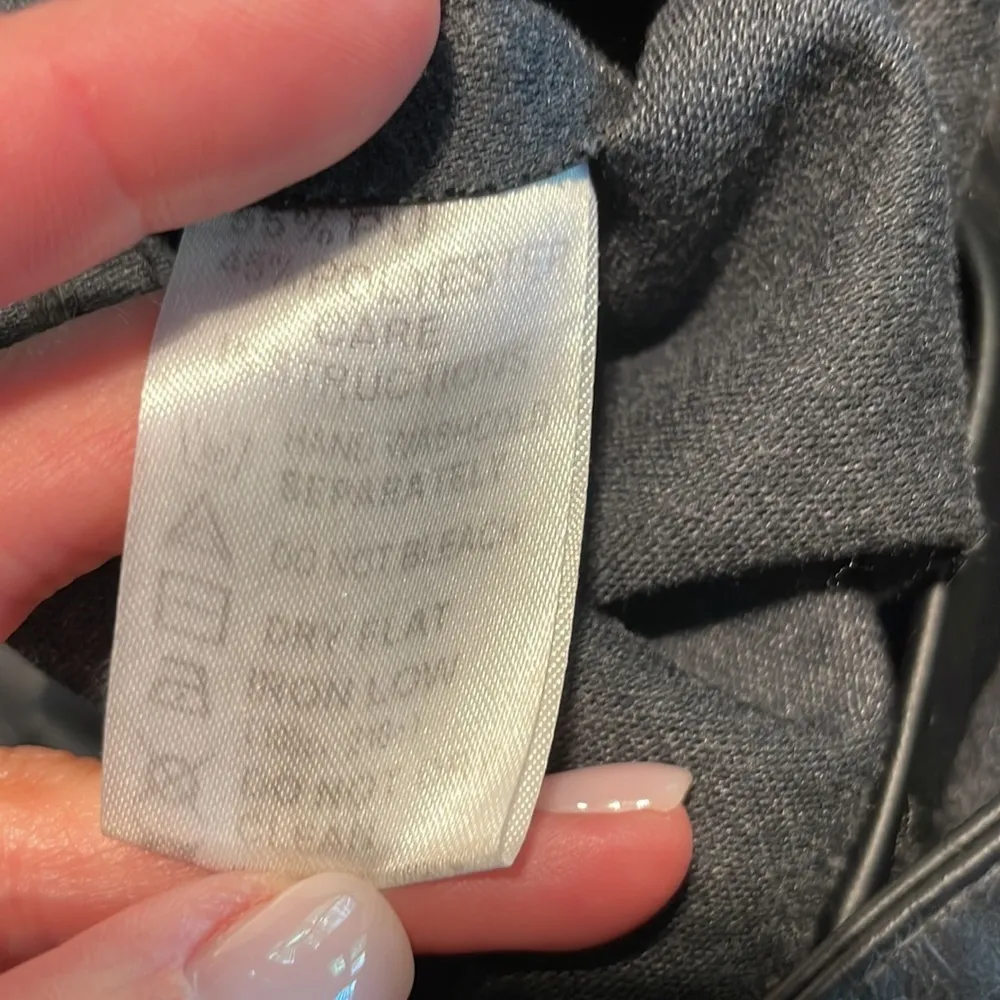 Motel Rocks Black Matte High Waist Zoven Flare Trouser - Image 8