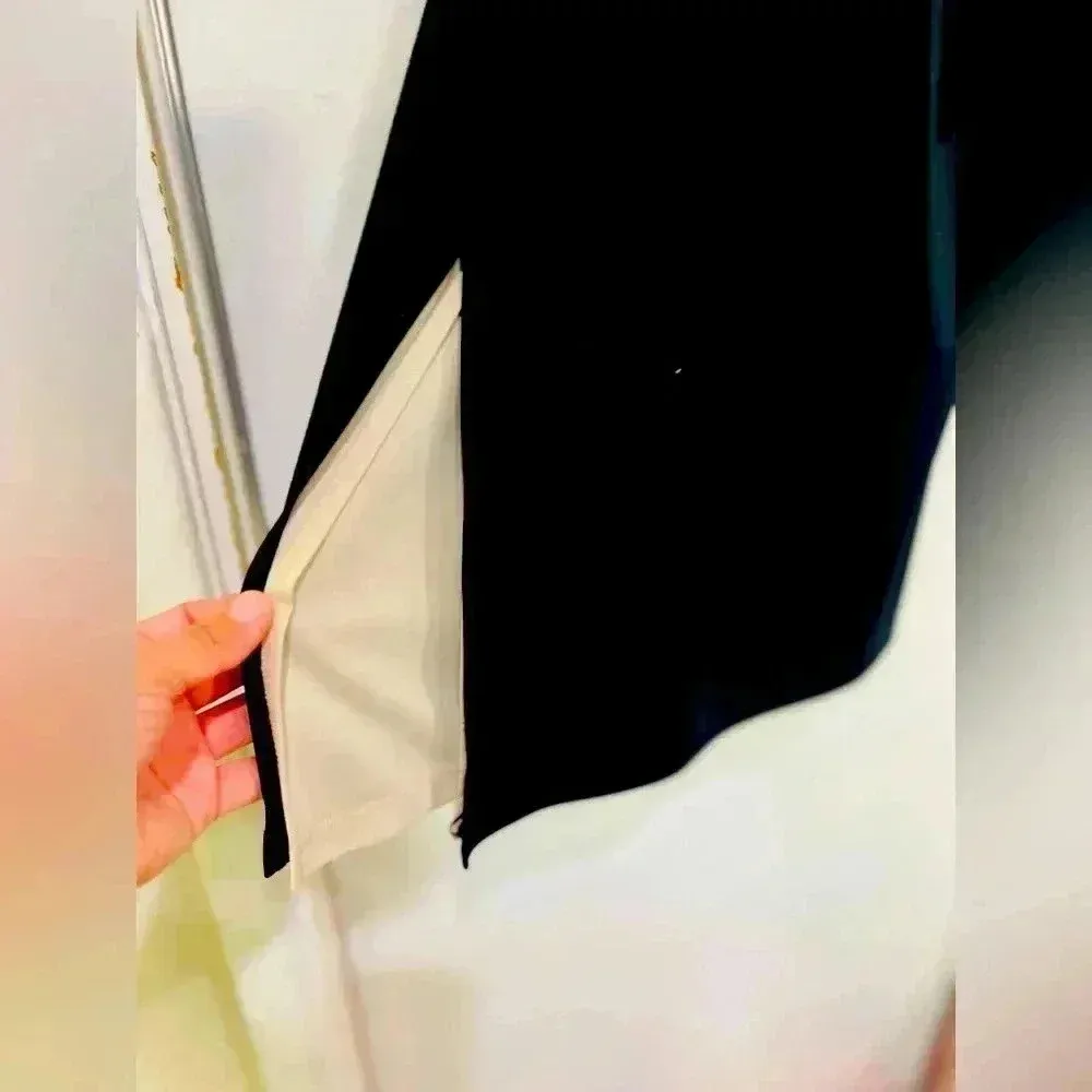 Express women’s black and beige reversible dress Sz 5/6 PURE BLACK &  BEIGE NUDE - Image 3