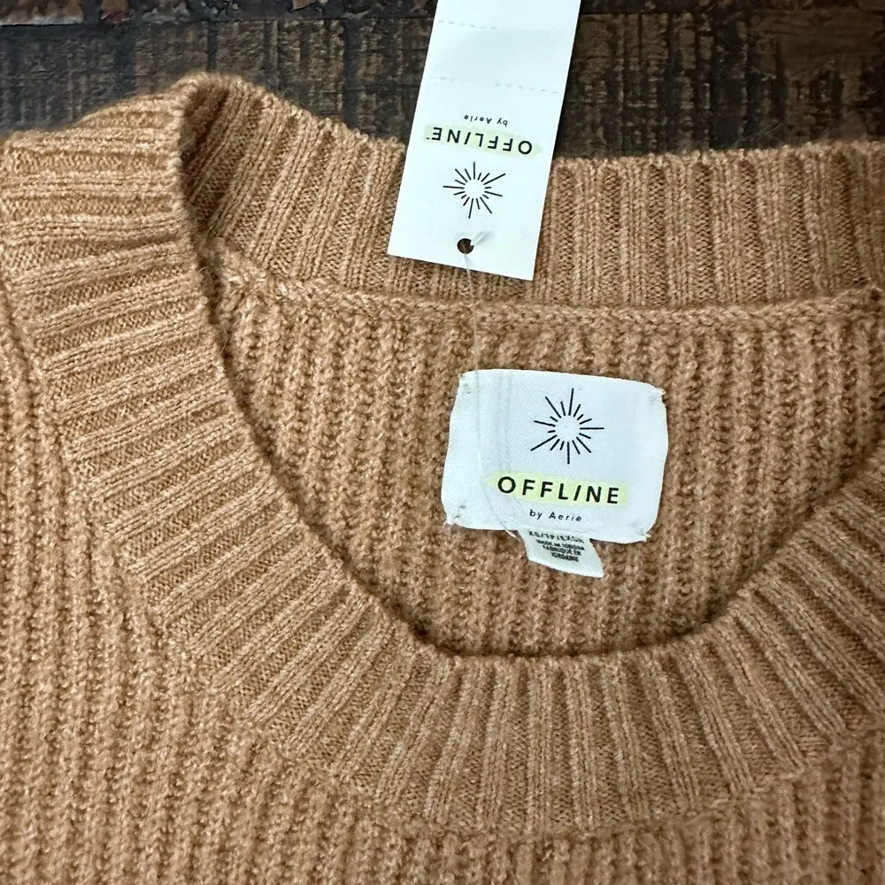 Aerie offline soft Women’s XS Tan/brown Pullover Sweater EUC - Image 2