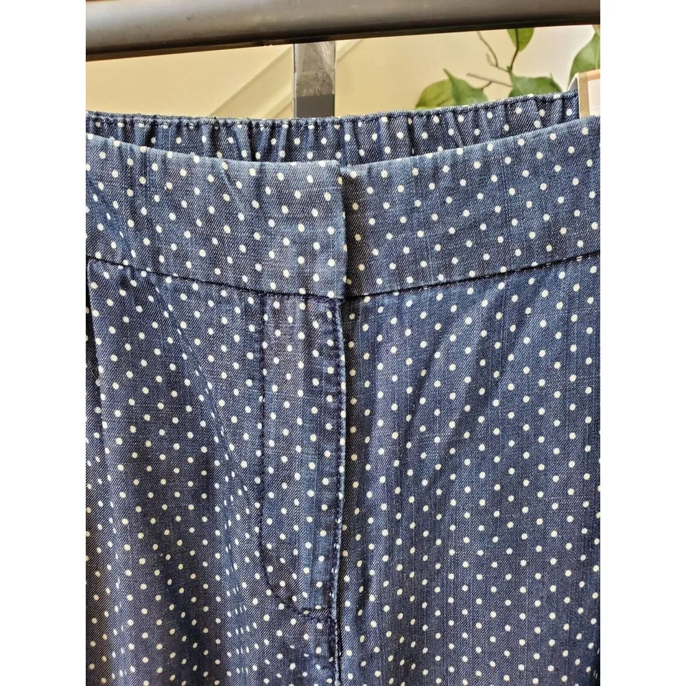 Chico's Women's Blue Cotton Ultimate Fit Comfort Waist Bermuda Shorts Size 2 - Image 2