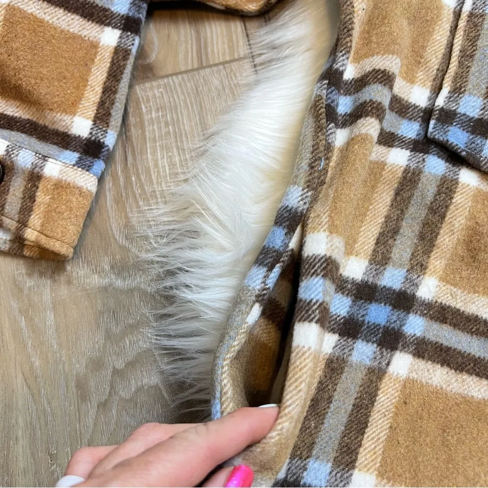 Active USA Wool Blend Plaid Jacquard Long Shirt Jacket Shacket. Size Medium. NWT - Image 10