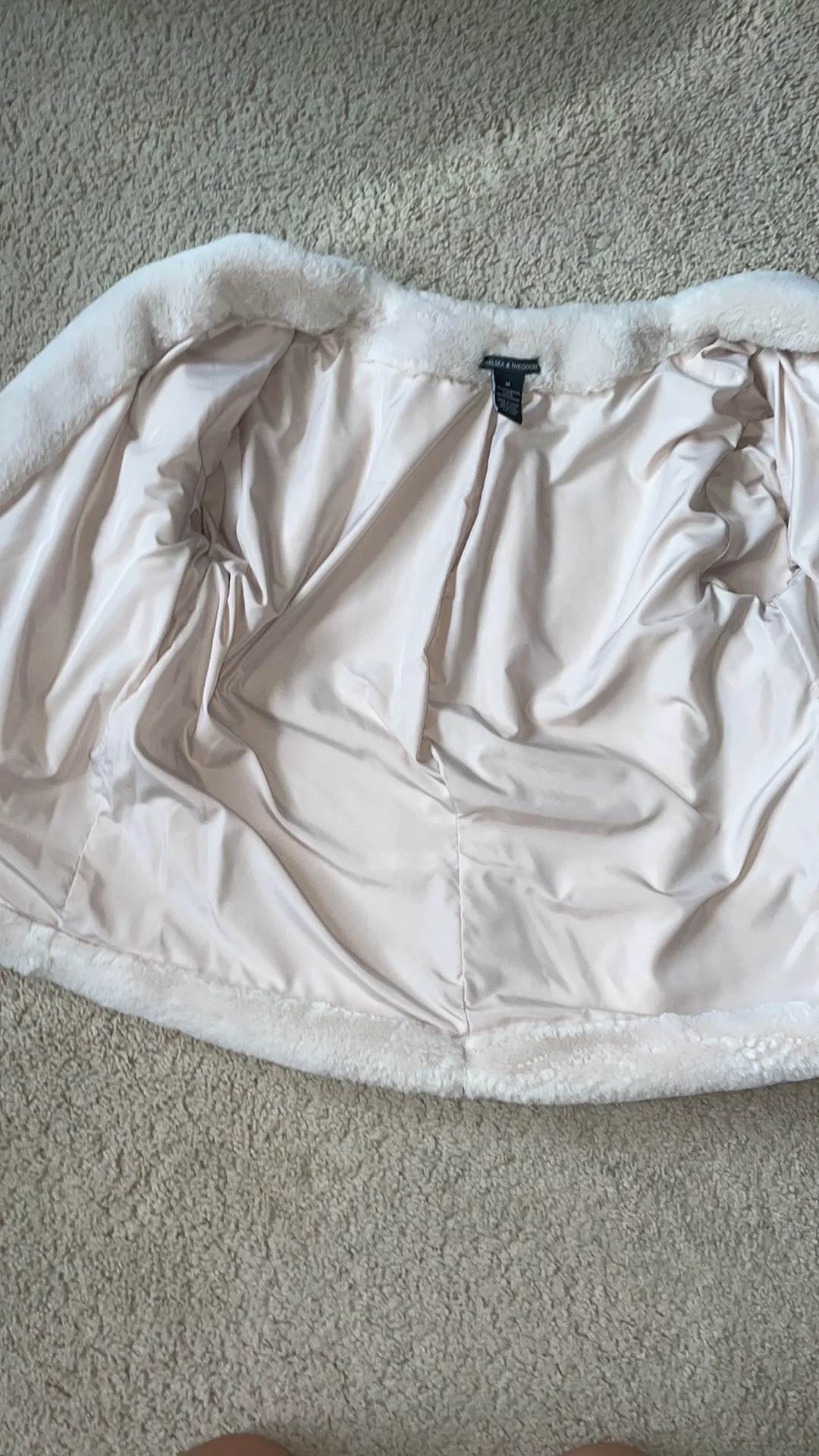 Fully lined faux fur jacket Chelsea & Theodore Tan Size M - Image 4