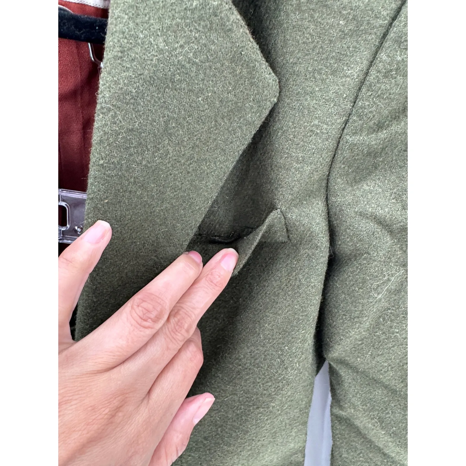 Vintage Plum Tree army green blazer and skirt made in Canada size XS career - Image 11