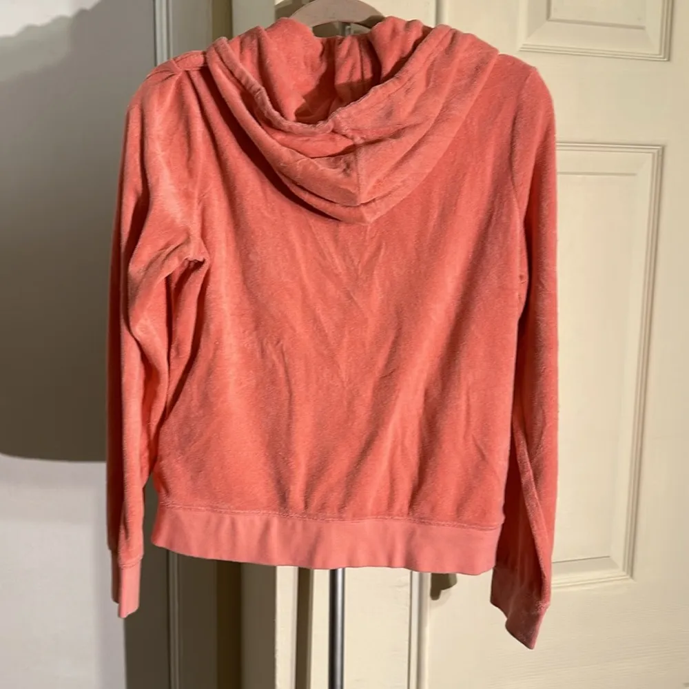 Vintage Juicy Couture hoodie terry pink y2k 2000s size Large *dot on left chest - Image 7