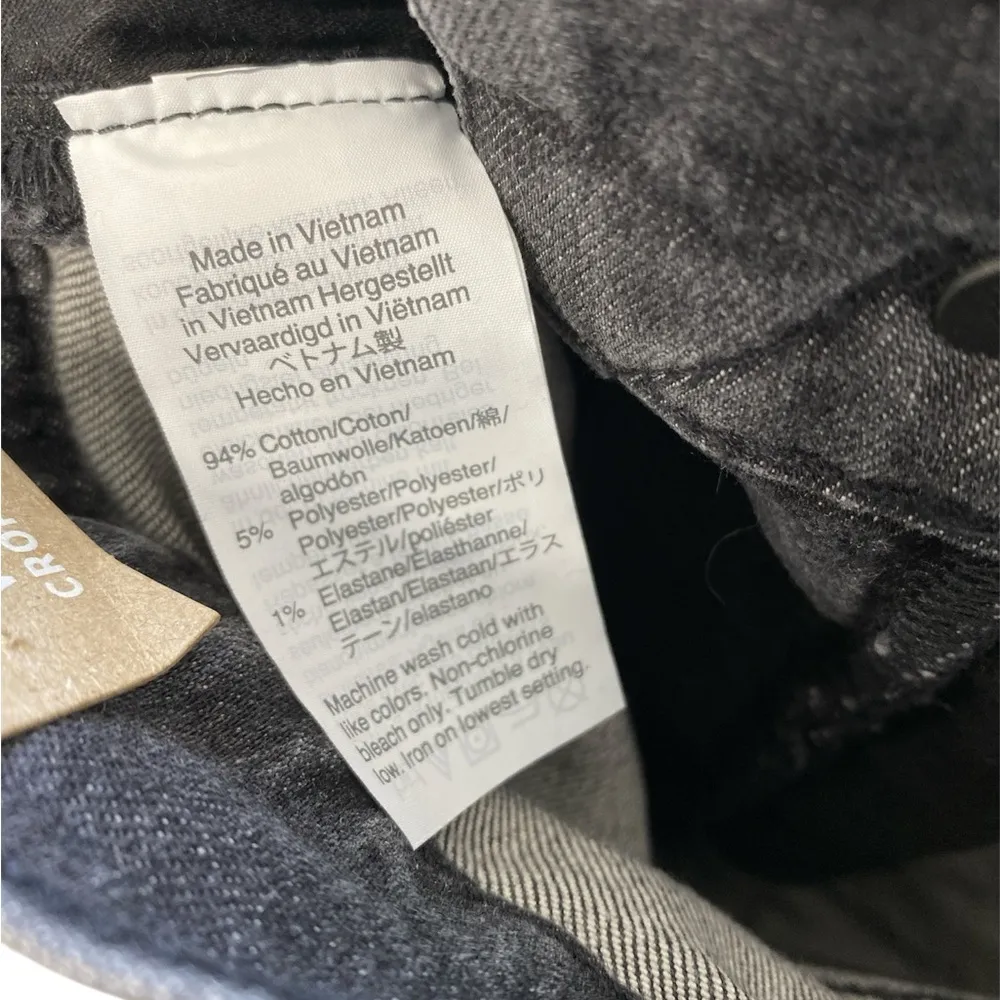 Madewell The Perfect Vintage Crop Jeans High Rise Stretch Washed Black NWT - Image 12