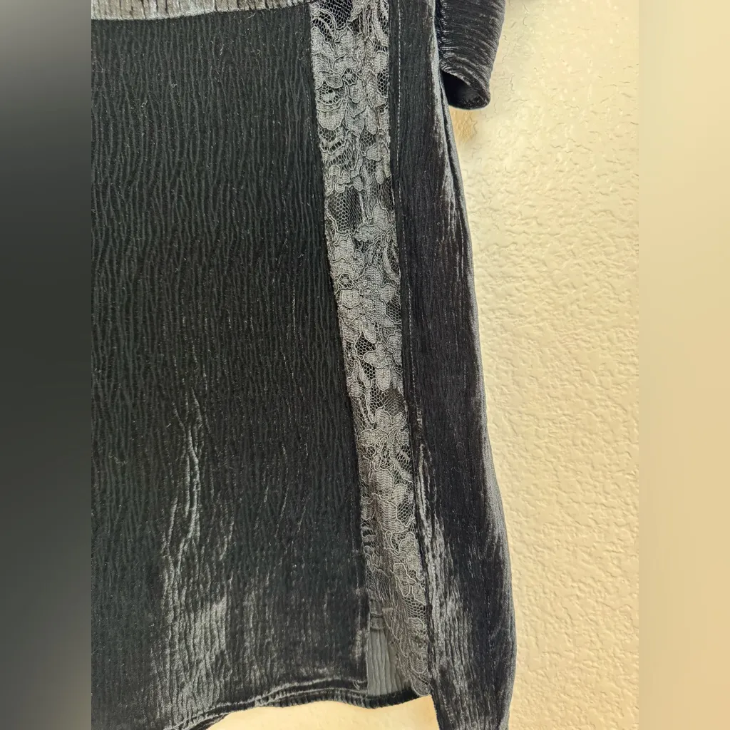 H:ours Anis Velvet Lace Strapless Mini Dress in Black Noir size Small $170 - Image 9