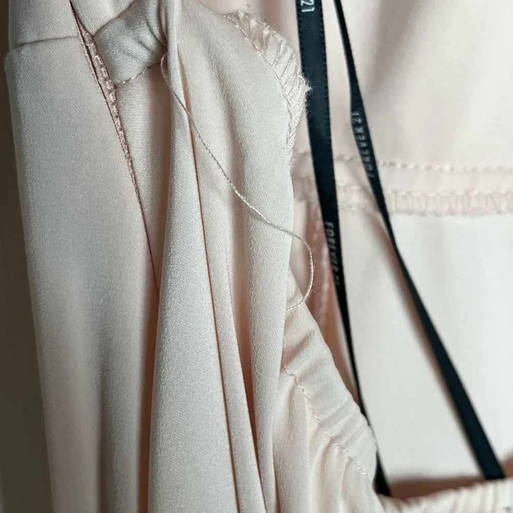 Forever 21 Sz M Pink Blush Sleeveless Maxi Dress Cross Back - Image 12