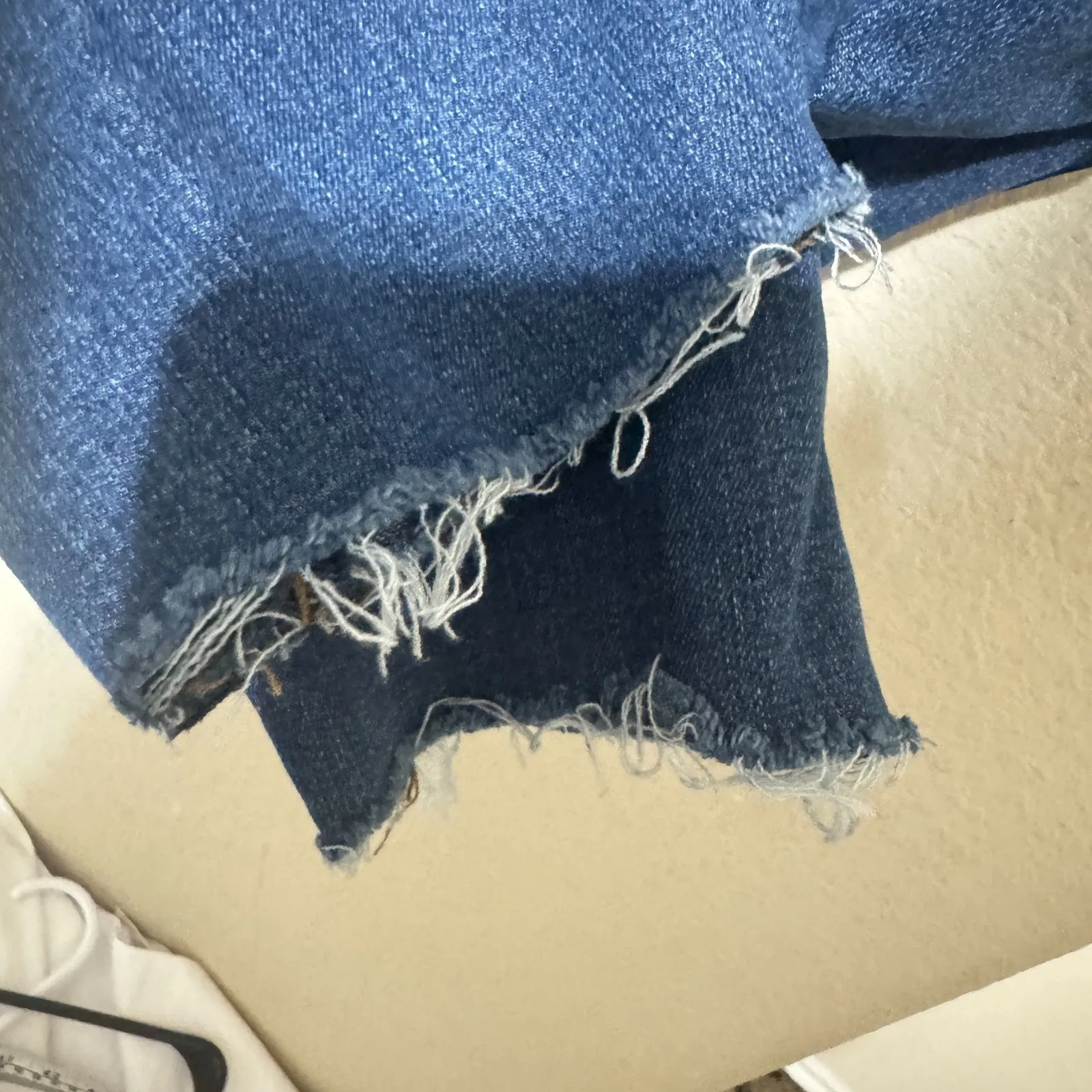 Tahari Womens Skinny Cropped Jeans Size 4/27 side tuxedo stripe raw hem - Image 6