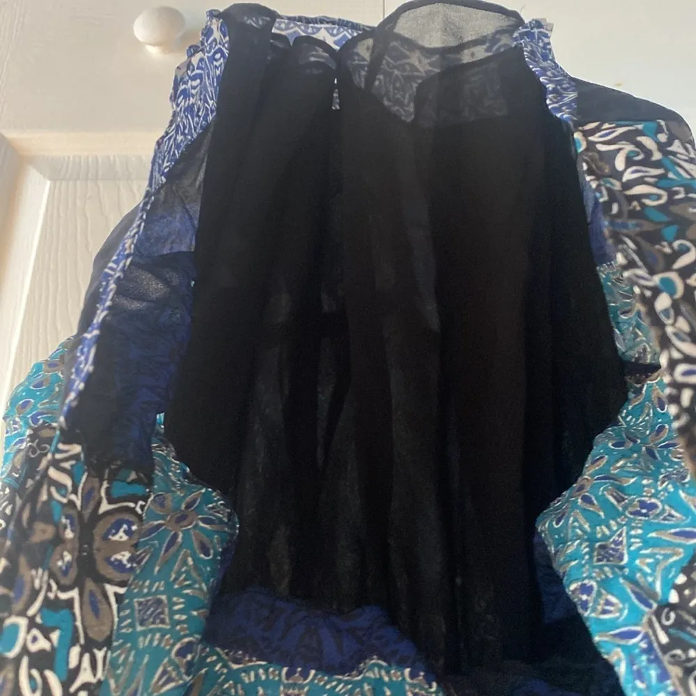 Ramy Brook silk patchwork print studded smocked mini dress size XS‎ - Image 5