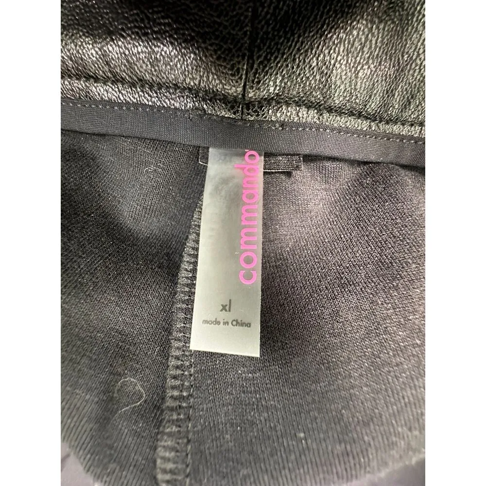 Commando Faux Leather Black Shorts Size XL - Image 3