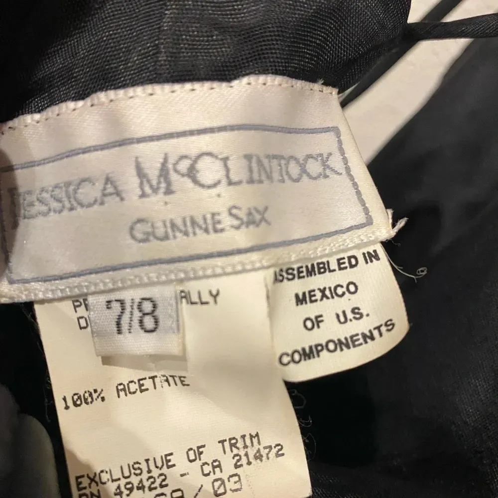 Jessica McClintock Gunne Sax Floral Sequin Y2K Dress Size 8 EUC - Image 4