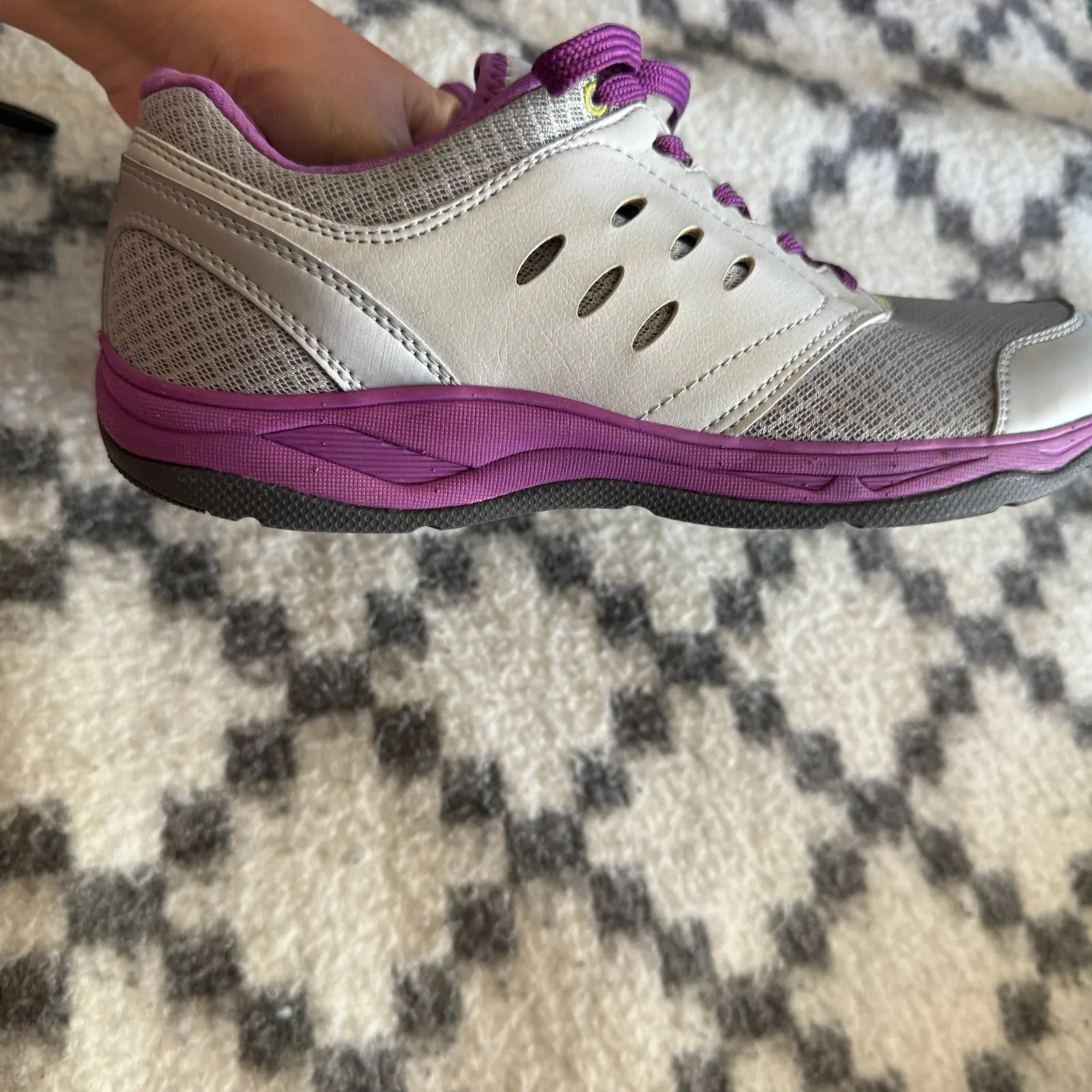 Vionic Venture‎ Sneakers Women’s 9.5 Gray Purple Mesh Orthotic Comfort Shoes - Image 5