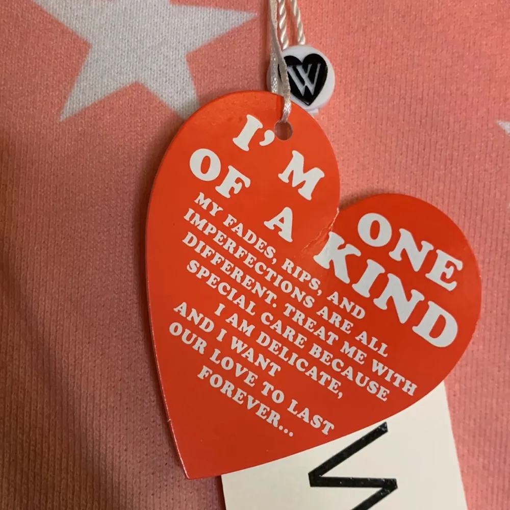 WILDFOX Patriotic Star Print Crewneck Long Sleeve Pullover Sweatshirt Top NWT - Image 2