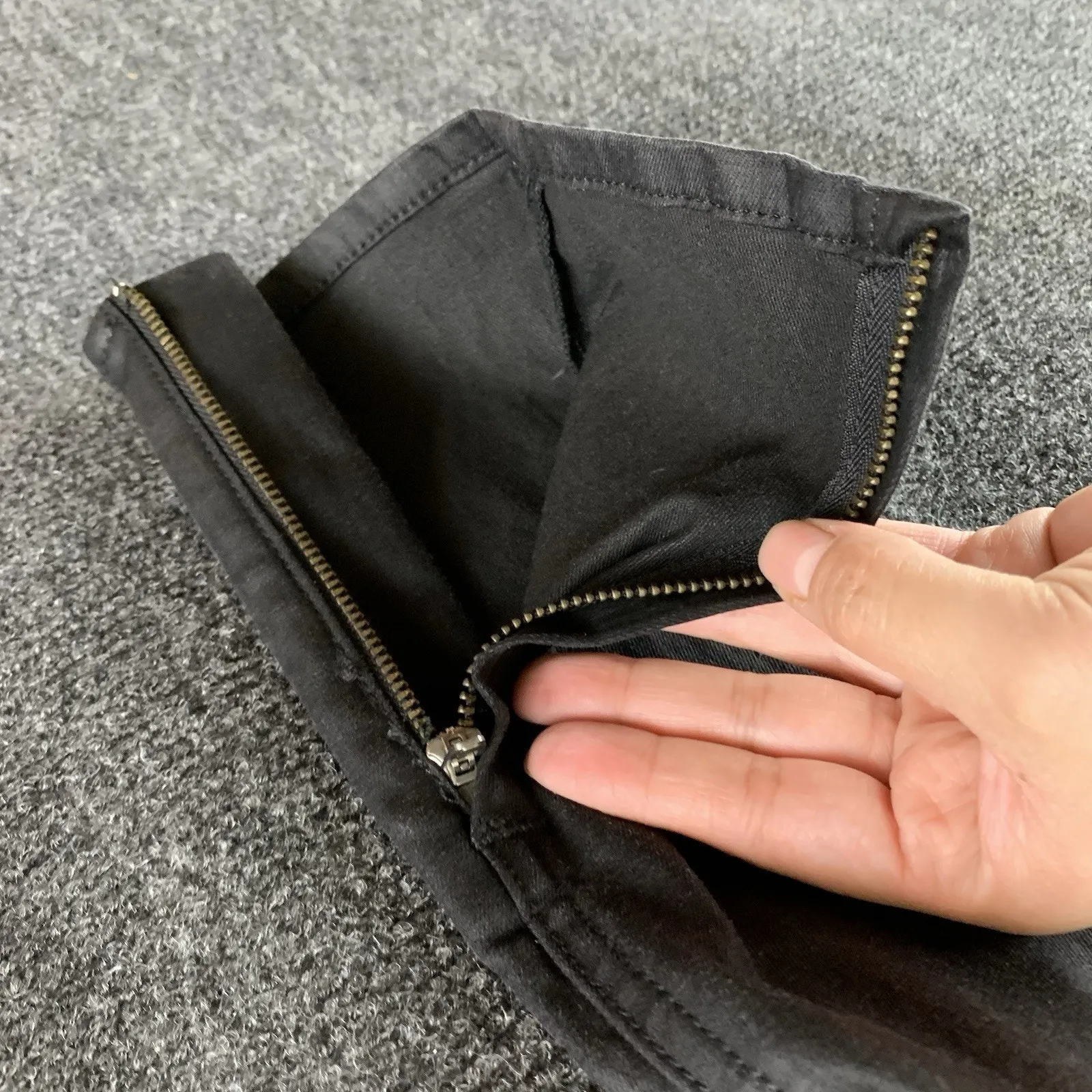 Rag & Bone Women’s Skinny Jeans Zipper Capri Moto Black Size 26 - Image 14