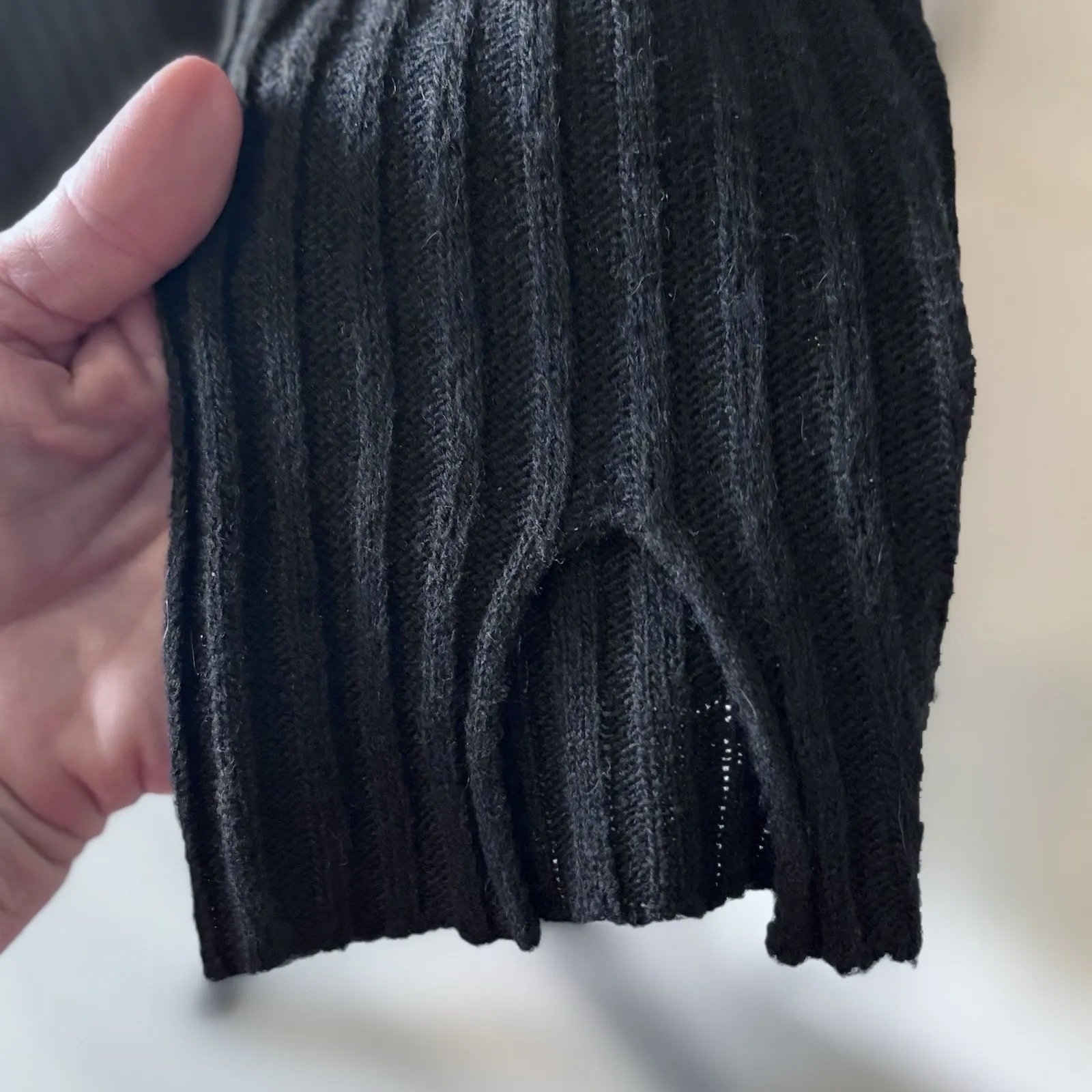 All in Favor Black Ribbed Knit Midi Dress Nordstrom Size Medium New With Tag - Image 7