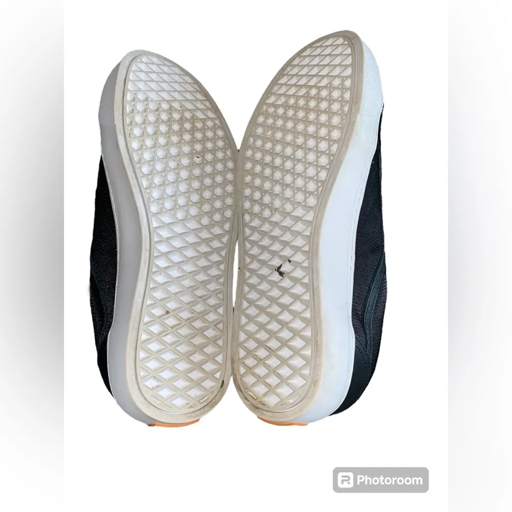 black leather and canvas shoes - Image 7