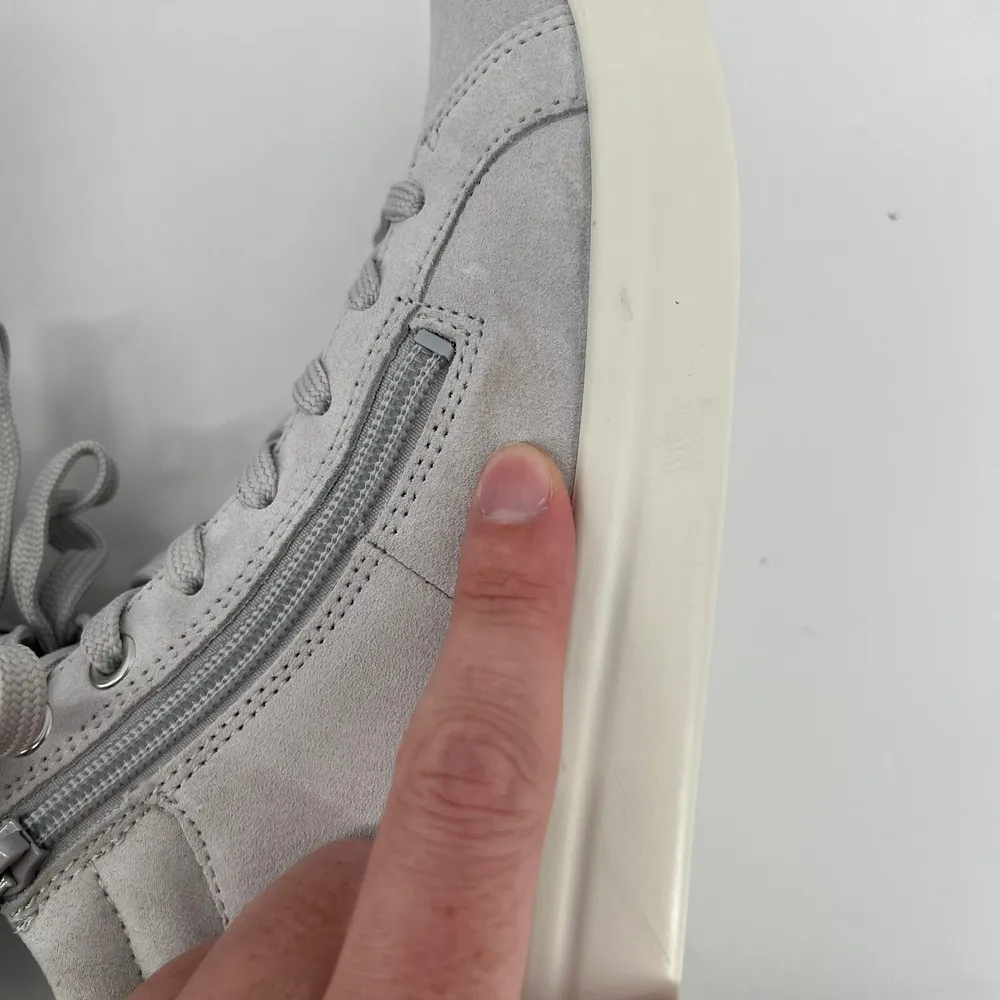 Vionic Women 8.5 Rosemont Suede Side-Zip Casual Sneakers Vapor Grey Arch Support - Image 8