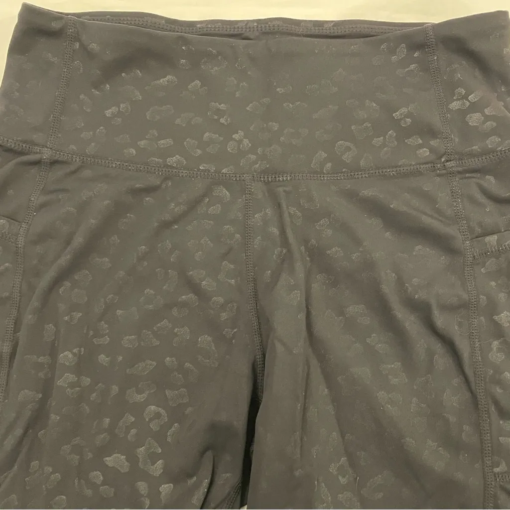 Black Animal Print Women's Biker Shorts size Medium - Image 4