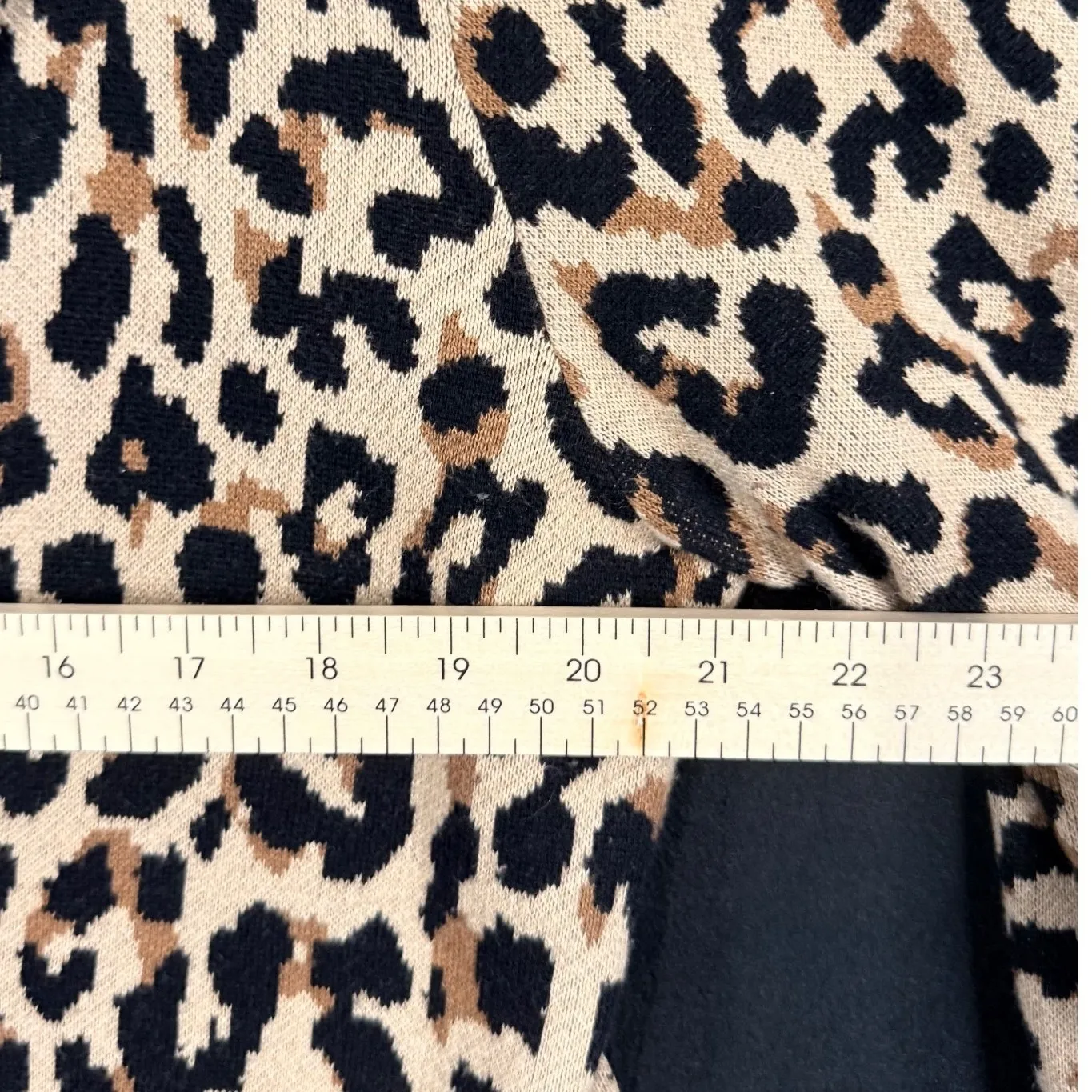 J. Crew Leopard Print Knit Blazer Cardigan Women's Neutral Size large preppy - Image 7