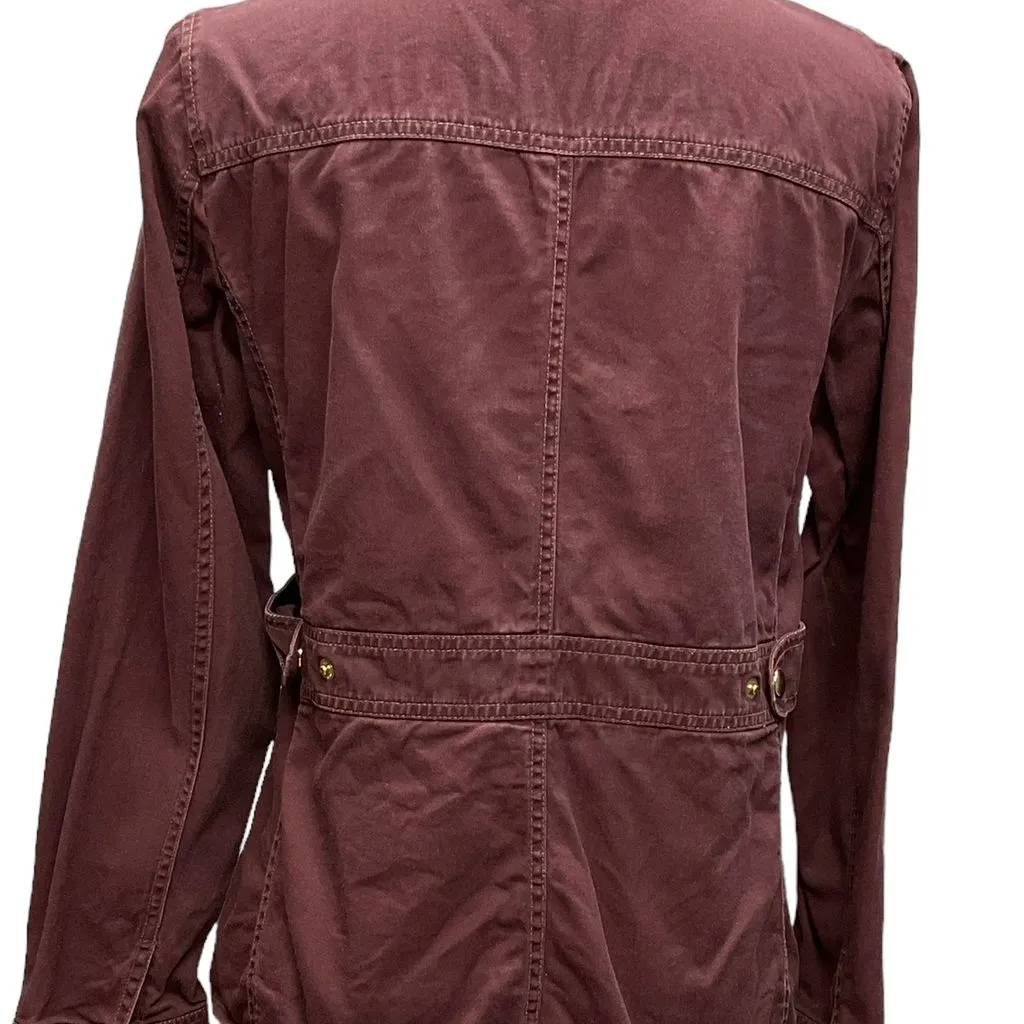 J. Crew Downtown Field Jacket Women's Size S Burgundy / Maroon‎ Purple - Image 5