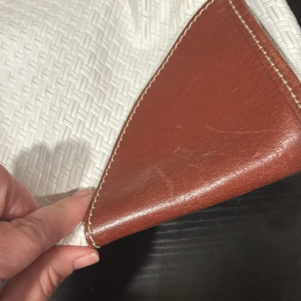 CLAUDIA Firenze genuine leather white and brown made in Italy shoulder bag - Image 12