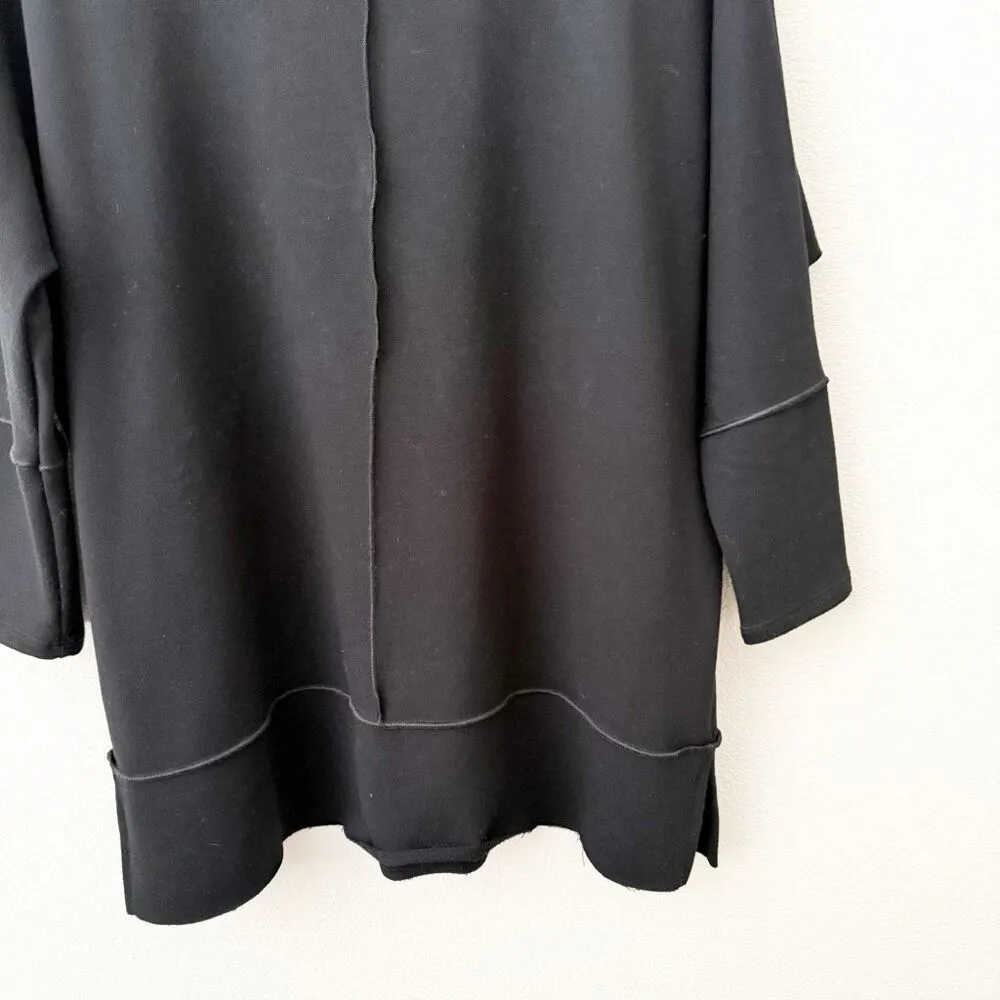 SPANX | Dolman 3/4 Sleeve Sweatshirt Black Dolman Raw Seams Oversized | Small - Image 7