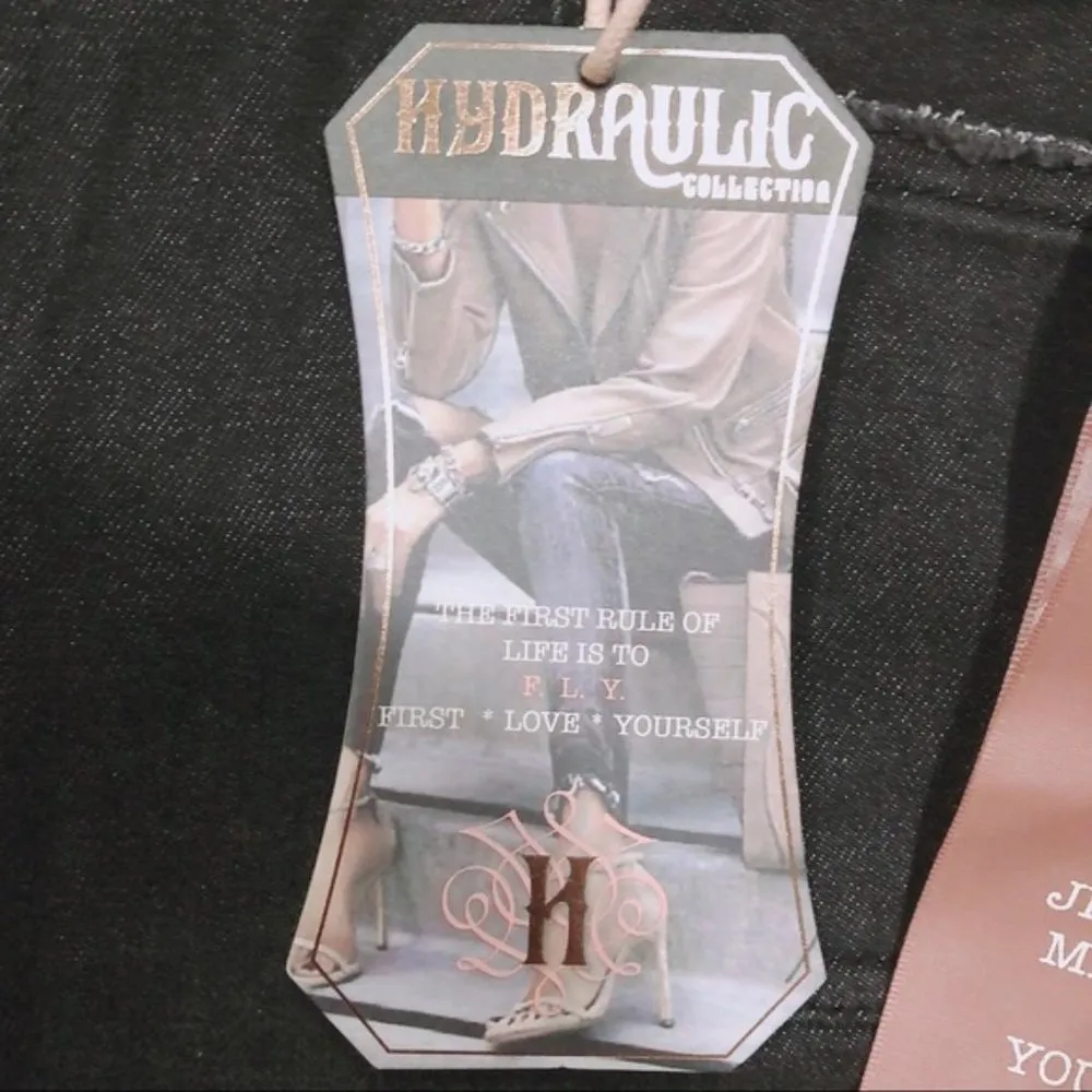 Hydraulic Murray High-Rise Skinny Leg Jeans in Black, Size 16 New w/Tag - Image 9