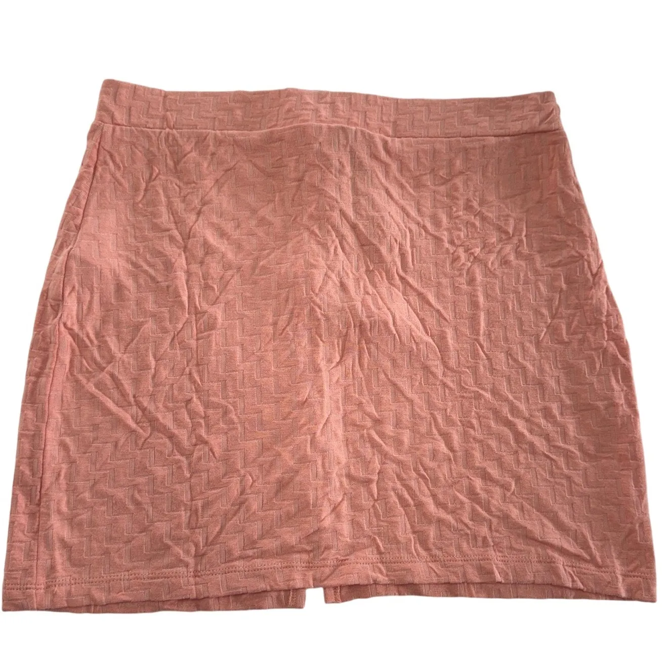 ASOS Mini Skirt Womens US 8 Pink Textured Zip Front Ring Pull‎ Modern Stretchy - Image 2