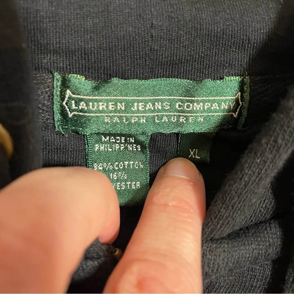 Ralph Lauren- Lauren Jeans Co. Vintage hoodie crown logo zip sweatshirt - Image 6