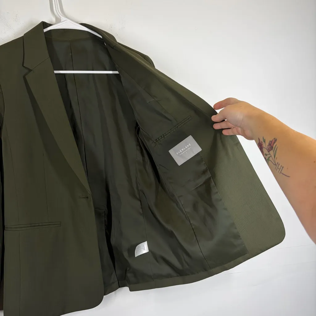 Everlane 100% Wool Italian GoWeave Blazer Size 8 - Image 6