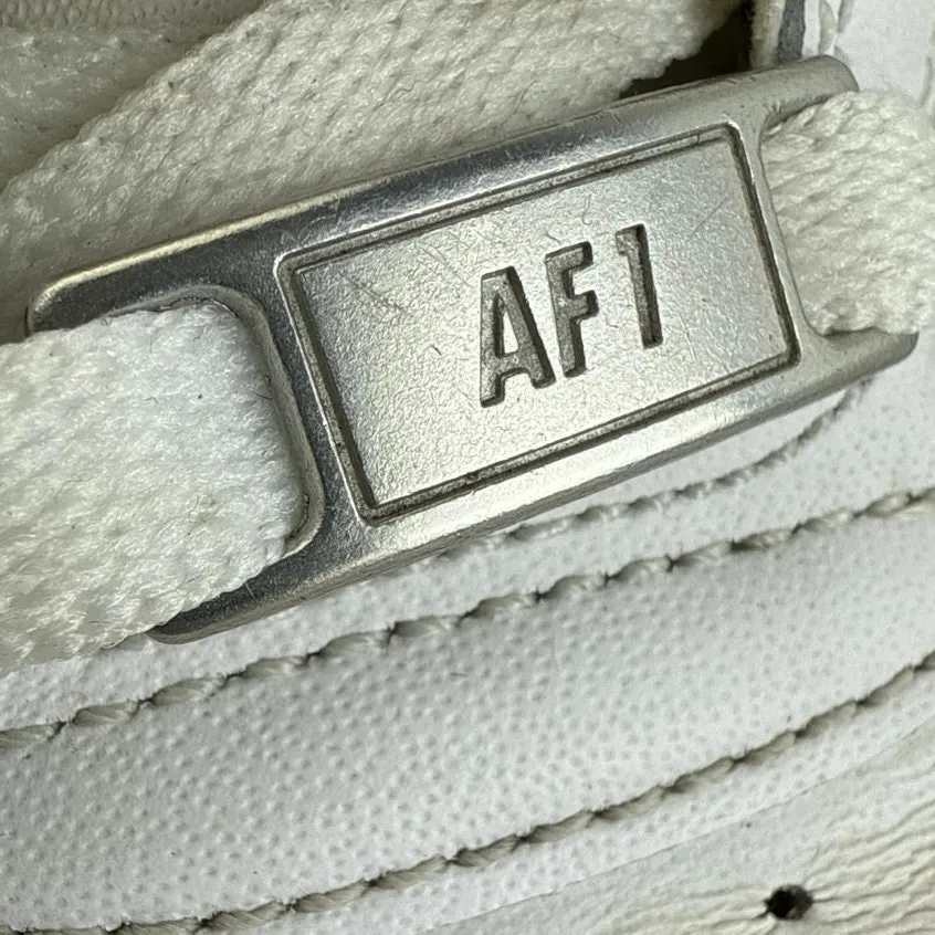 Nike Air Force 1 Men's White Low Top Lace Up Sneakers Athletic Running Shoes 9.5 - Image 7