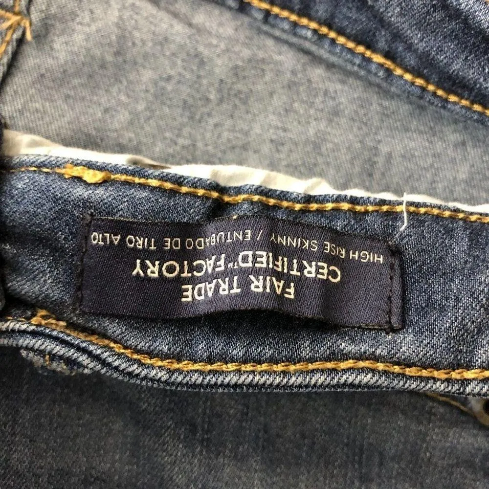 Universal Thread Womens Jeans High Rise Skinny Dark Wash Distressed Size 2/26R - Image 4