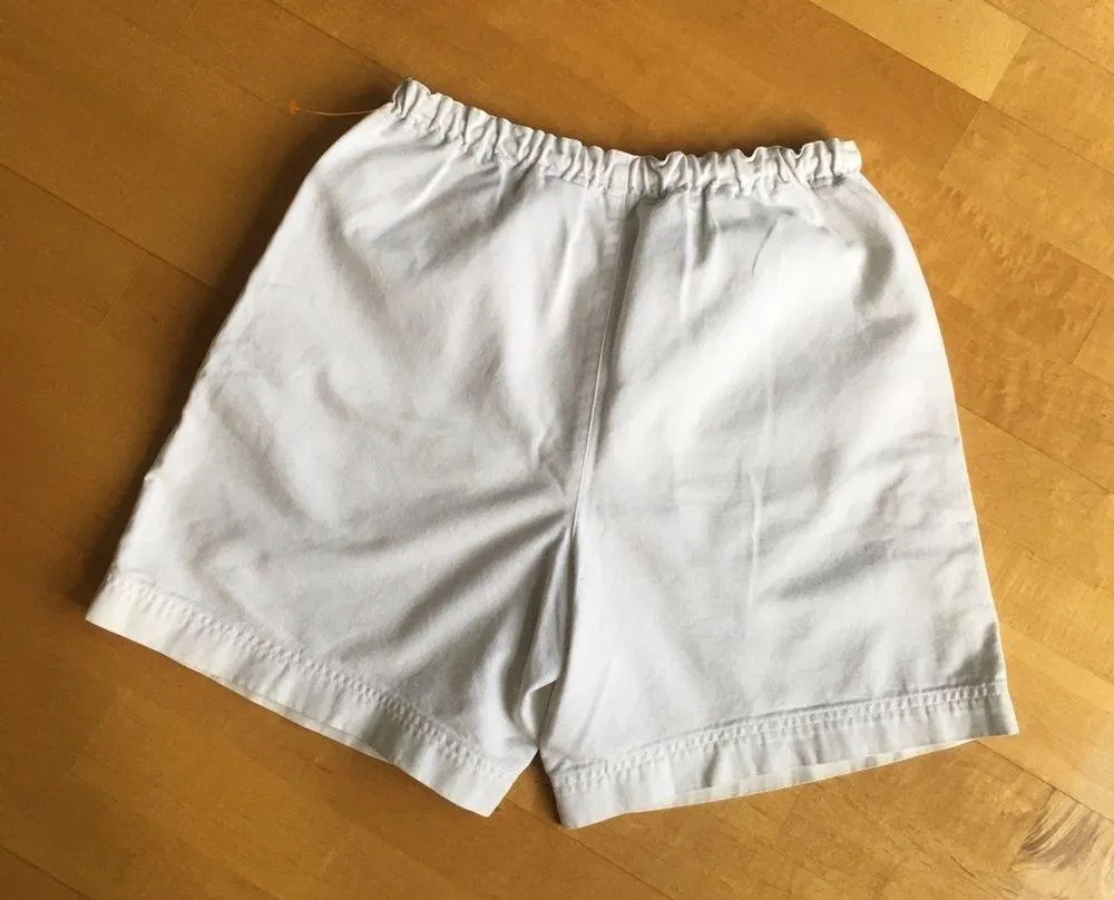 Liz Claiborne Vintage, 100% Cotton, Baggy, Denim Shorts, Off White, Size S - Image 2