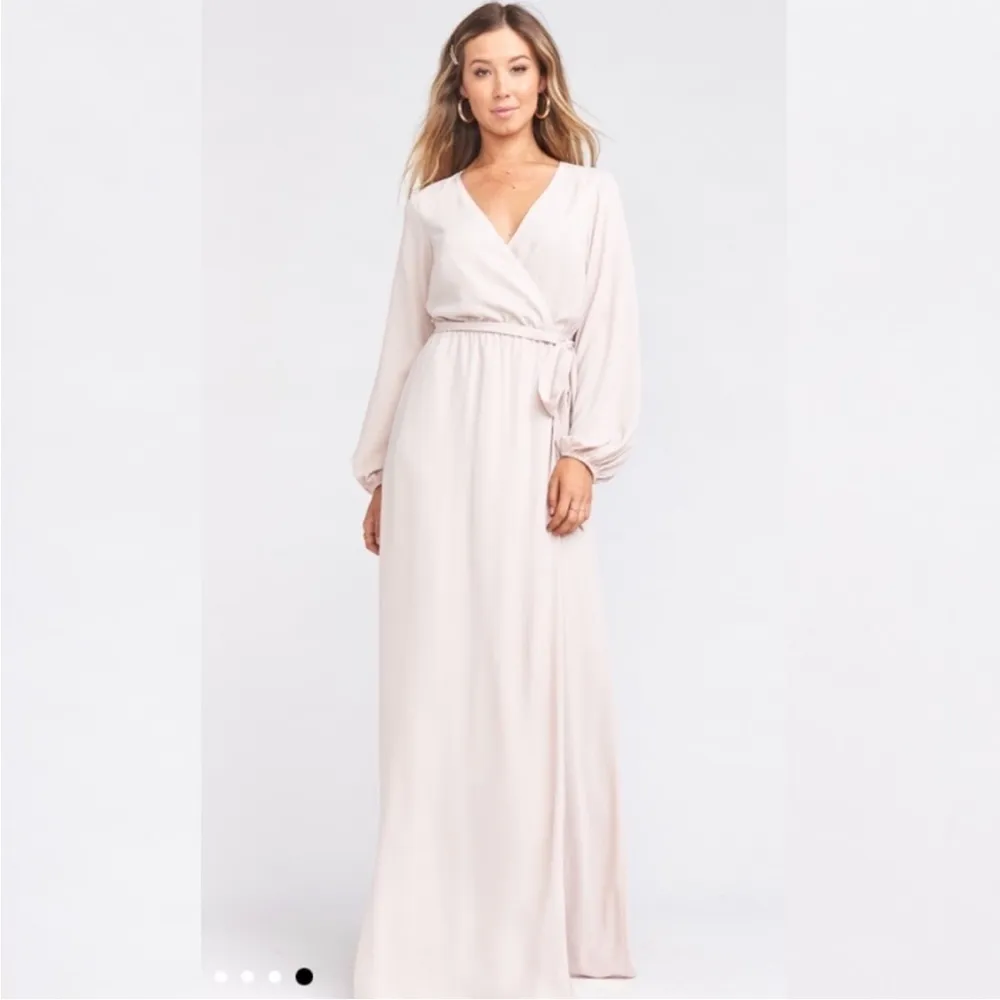 Show Me Your Mumu Lady Long Sleeve Wrap Dress Show Me The Ring Crisp Size XXS - Image 3