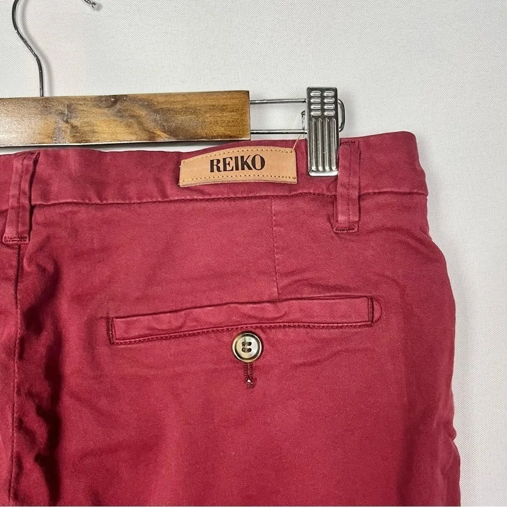 Reiko Red Sandy 2 Basic Straight Leg Chino Trousers 29 - Image 4