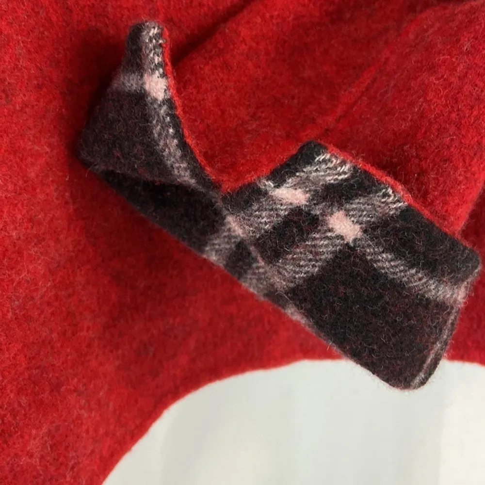 Reversible Black Plaid & Red Wool Blend Button Front Jacket by Charter Club L - Image 7