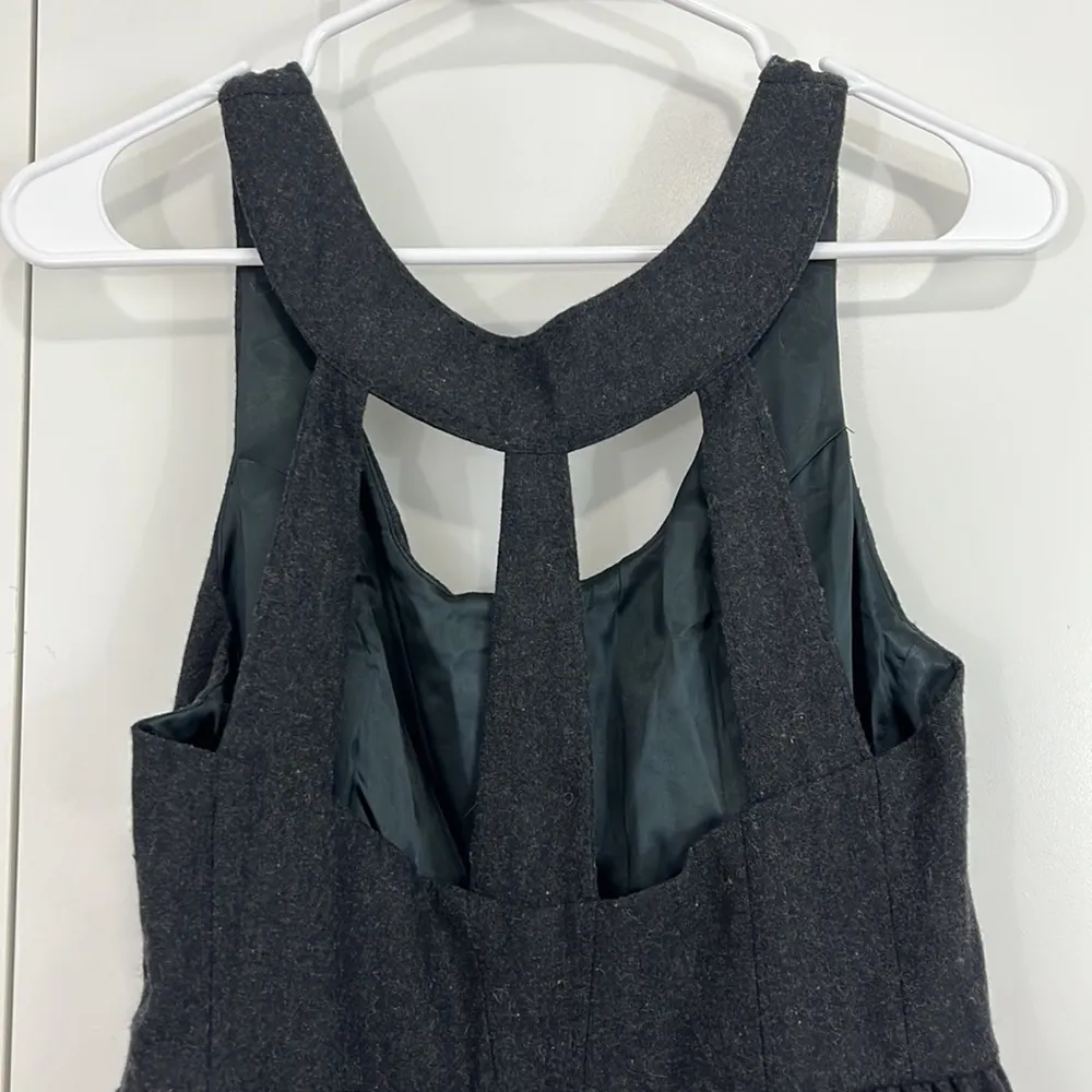 Silence + Noise Medium Gray Wool Blend Open Back Tank Dress with Pockets - Image 10