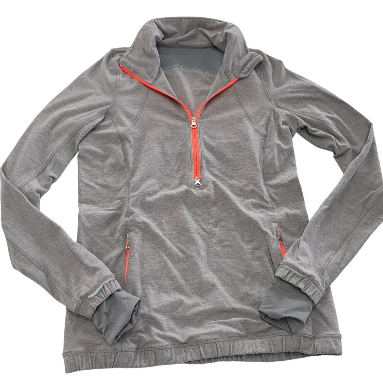 Lululemon Pullover Womens 4 Heathered Grey‎ Forthright 1/2 Zip - Image 2