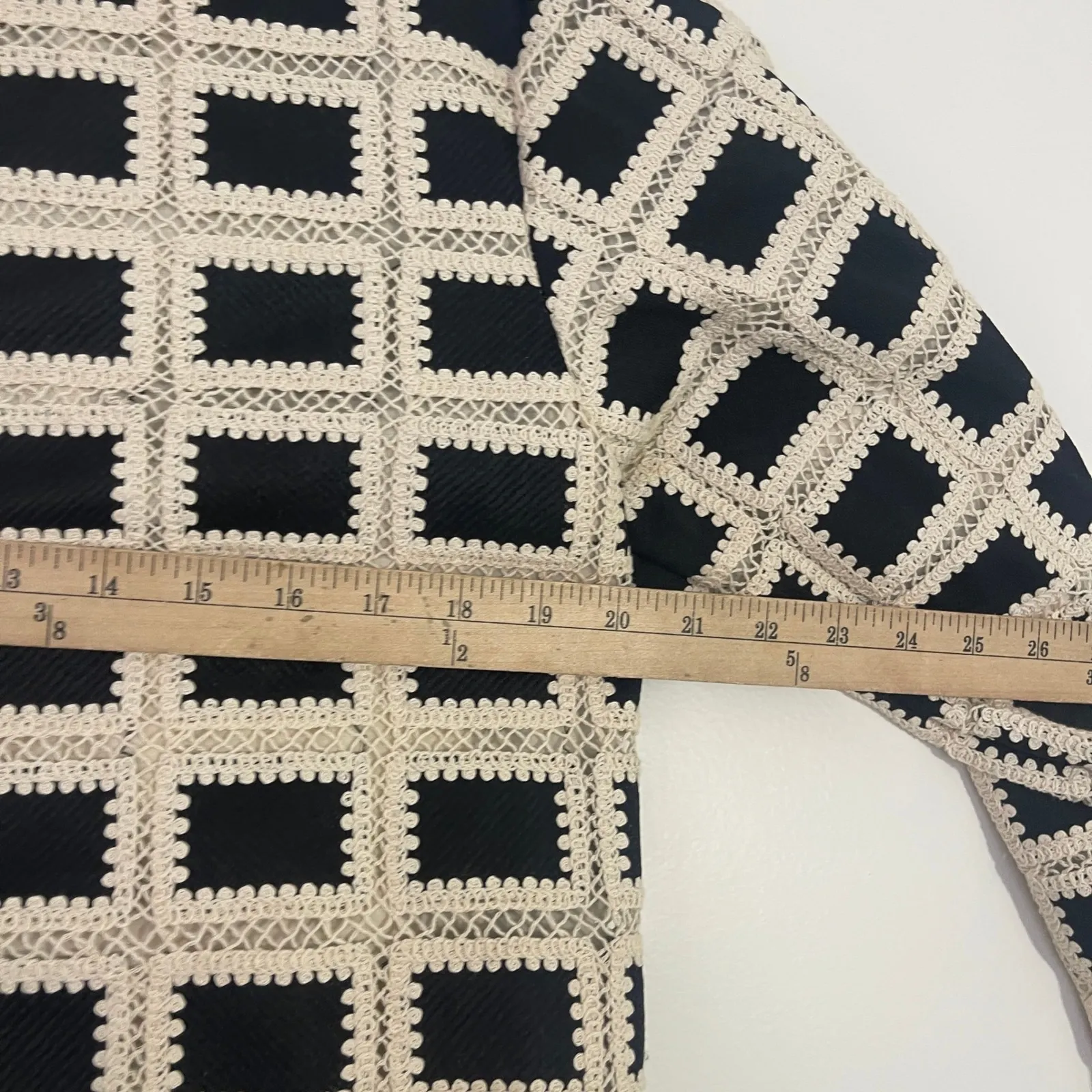 Anthropologie English Factory $210 Oversized Crochet Shirt Jacket Size Medium - Image 11