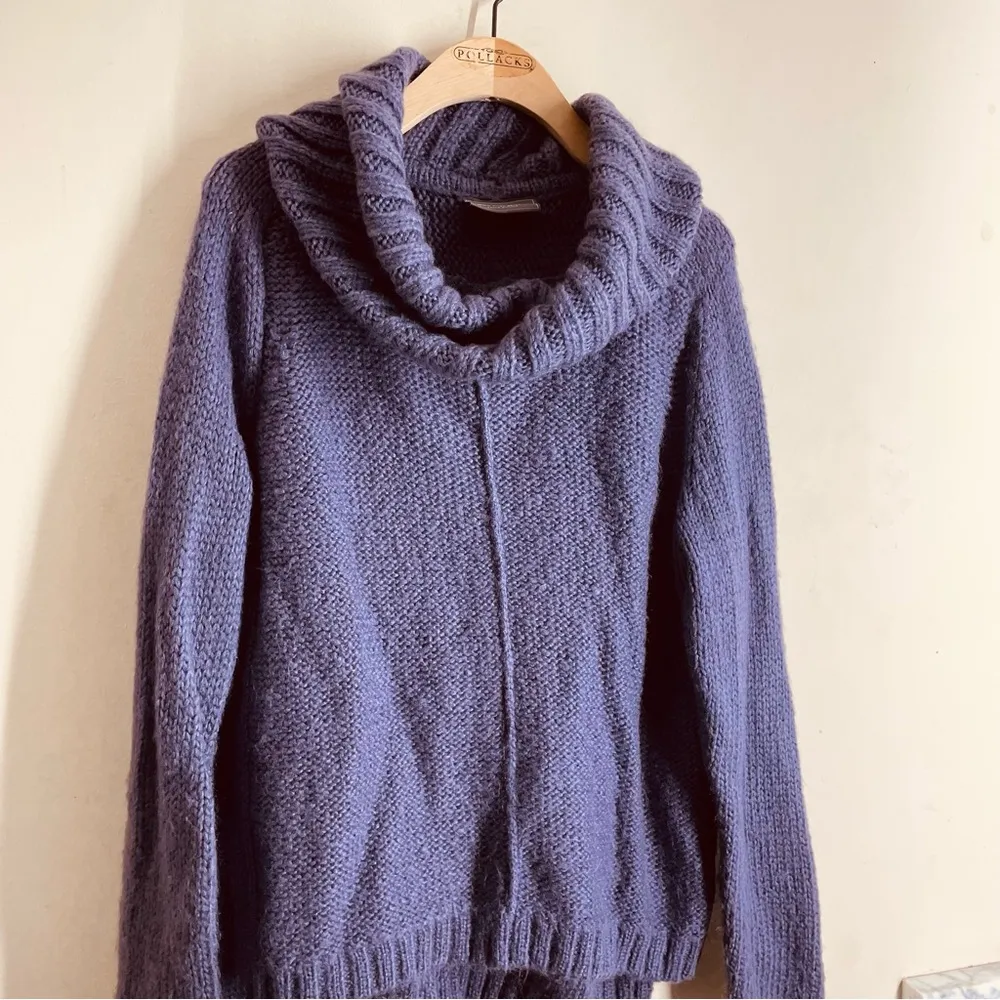 Wooden Ships Mohair Wool Blend Cowl Neck Sweater Purple size S/M - Image 9