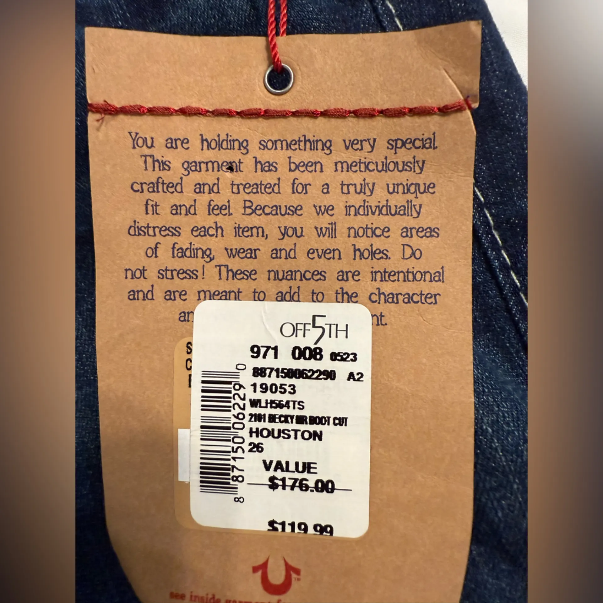 True Religion Blue Flare Jeans - Image 4