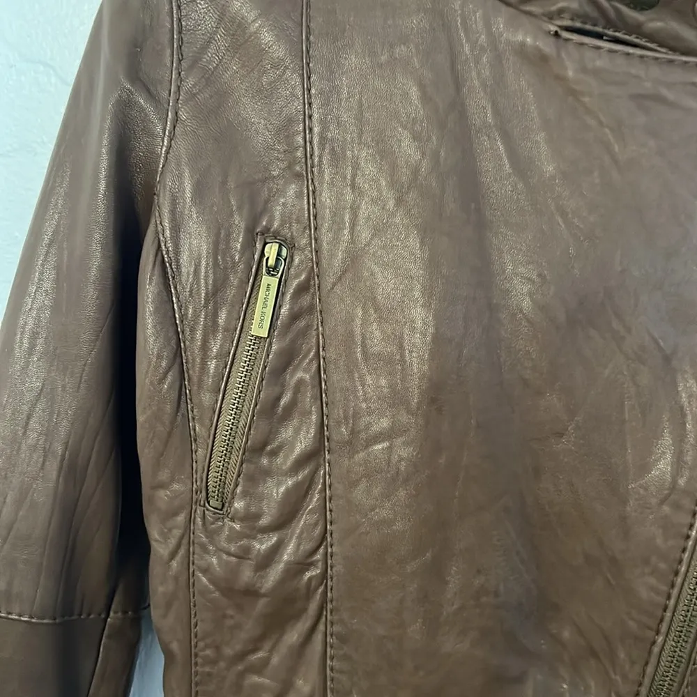 Michael Kors , Brown leather jacket - Image 4