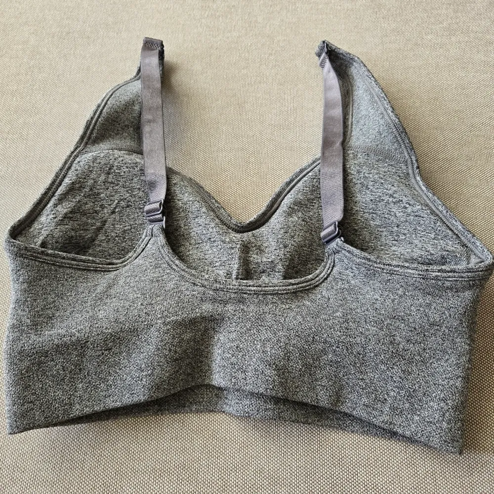 Puma Lined Sport Bra Gray Small - Image 3