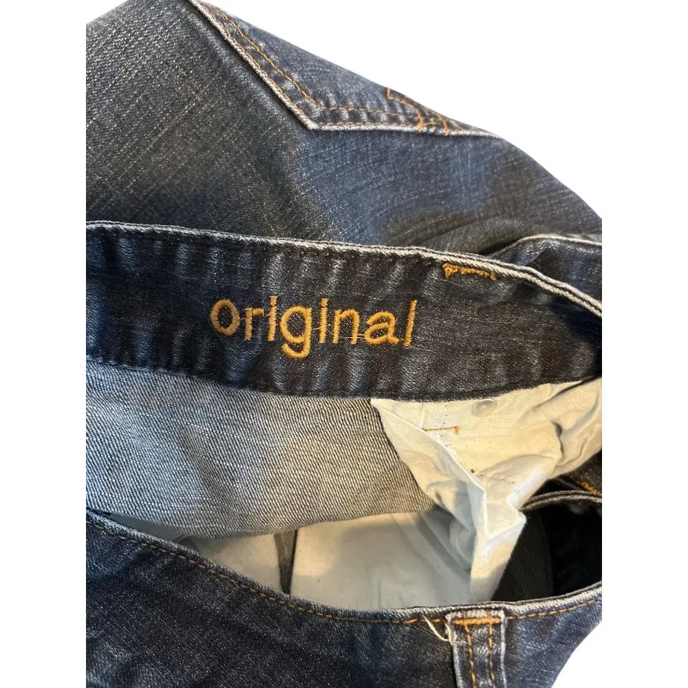 Maurices High Rise Flare Jeans Medium Wash Denim No Size Tag 2 Button Waist - Image 5